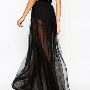 Shear swimsuit cover up - Black